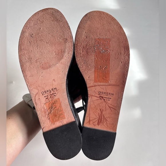 Osklen Black Wedge Platform Sandals - Picture 8 of 10